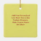 Rainbow Hearts Custom Holiday Gift Ornamenten (Achterkant)