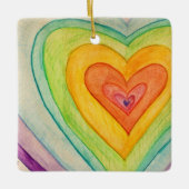 Rainbow Hearts Custom Holiday Gift Ornamenten (Voorkant)