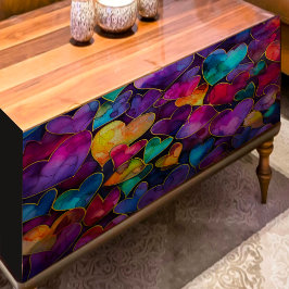 Rainbow Hearts Decoupage Tissue Paper Tissuepapier