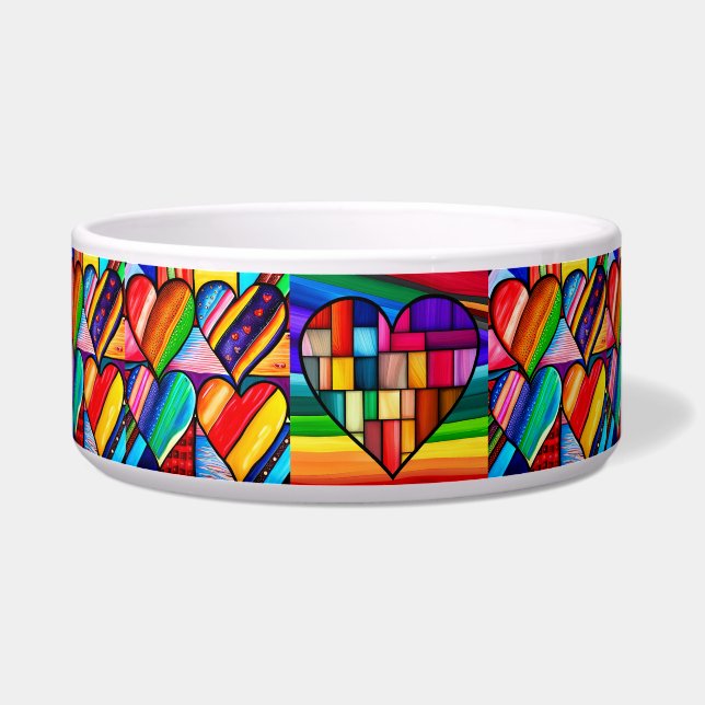 Rainbow Hearts Delight: met liefde gevuld Voerbakje (Rechts)