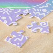Rainbow Hearts Doodles Jigzaag Puzzle Legpuzzel (Zijkant)