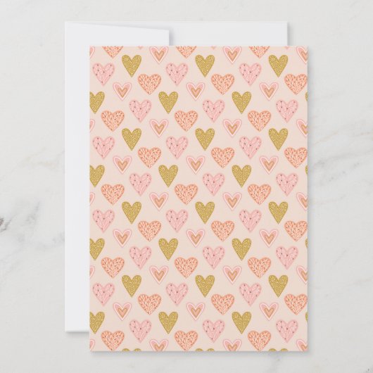 Rainbow Hearts Eerste Uitnodiging Verjaardag (Achterkant)