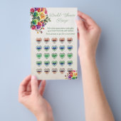 Rainbow Hearts en Rozen Vrijgezellenfeest Bingo Flyer (Hand)