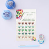 Rainbow Hearts en Rozen Vrijgezellenfeest Bingo Flyer (Enkel)