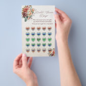 Rainbow Hearts en Rozen Vrijgezellenfeest Bingo Flyer (Hand)