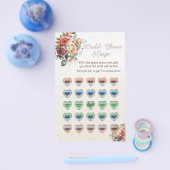 Rainbow Hearts en Rozen Vrijgezellenfeest Bingo Flyer (Enkel)