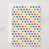 Rainbow Hearts en Stippen Meisjes Verjaardag Kaart (Achterkant)