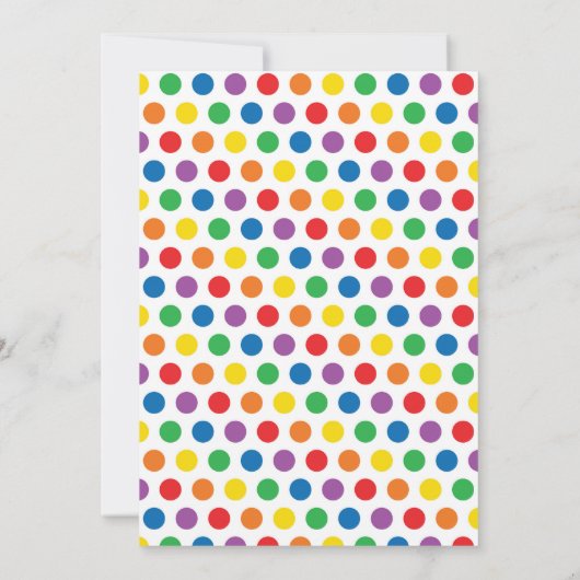 Rainbow Hearts en Stippen Meisjes Verjaardag Kaart (Achterkant)