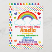 Rainbow Hearts en Stippen Meisjes Verjaardag Kaart (Voorkant / Achterkant)