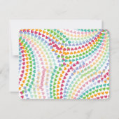 Rainbow Hearts Fun Sprinkles Whimsical Baby shower Bedankkaart (Achterkant)