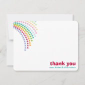 Rainbow Hearts Fun Sprinkles Whimsical Baby shower Bedankkaart (Voorkant)
