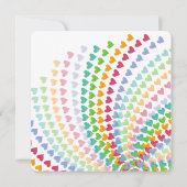 Rainbow Hearts Fun Sprinkles Whimsical Baby shower Kaart (Achterkant)