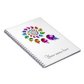 Rainbow Hearts Gay Pride LGBT-laptop (wit) Notitieboek (Rechterzijde)