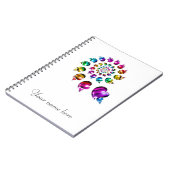 Rainbow Hearts Gay Pride LGBT-laptop (wit) Notitieboek (Linkerzijde)