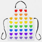 Rainbow Hearts Gay Pride Schort (Voorkant)