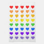 Rainbow Hearts Gay Pride Theedoek (Verticaal)