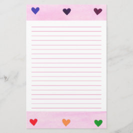 Rainbow Hearts, gebiterd Briefpapier