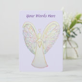 Rainbow Hearts Guardian Angel - Aangepaste uitnodi Kaart (Staand voorkant)