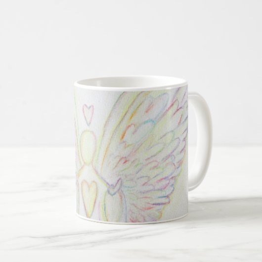 Rainbow Hearts Guardian Angel Coffee Cup of Mok (Voorkant rechts)