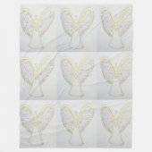 Rainbow Hearts Guardian Angel Fleece Blanket (Voorkant)