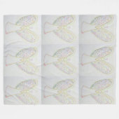 Rainbow Hearts Guardian Angel Fleece Blanket Deken (Voorkant (Horizontaal))