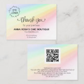 *~* Rainbow Hearts Hartelijk dank voor het brandme Informatiekaartje (Voorkant / Achterkant)