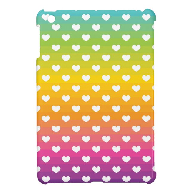 Rainbow Hearts iPad Mini Case (Achterkant)
