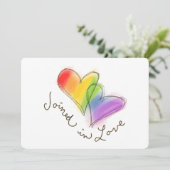 Rainbow Hearts is aangesloten bij Liefde Announeme Aankondiging (Staand voorkant)