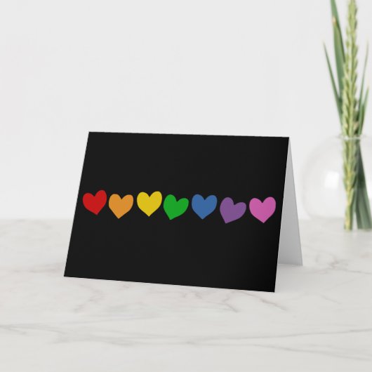 RAINBOW HEARTS KOMT UIT KAART LGBTQ2 PRIDE (Voorkant)