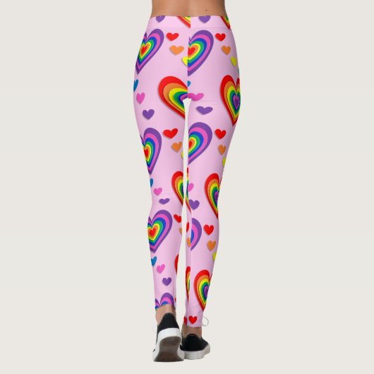 Rainbow hearts leggings (Achterkant)