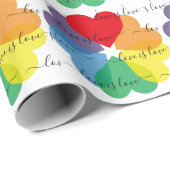 Rainbow Hearts liefde is liefde Cadeaupapier (Rol Hoek)