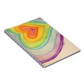 Rainbow Hearts Love Art Notitieboek Journal (Rechterzijde)