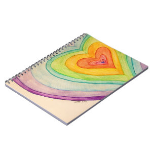 Rainbow Hearts Love Art Notitieboek Journal