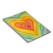 Rainbow Hearts Love Art Notitieboek Journal (Rechterzijde)