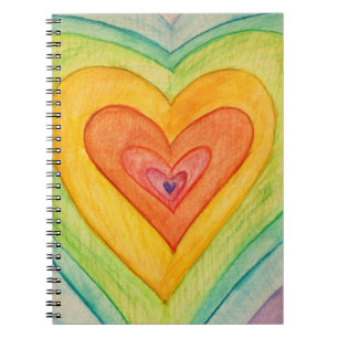 Rainbow Hearts Love Art Notitieboek Journal