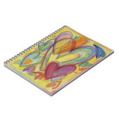 Rainbow Hearts Love Art Notitieboek Journal (Linkerzijde)