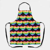 Rainbow Hearts Love is Love Pride Schort (Voorkant)