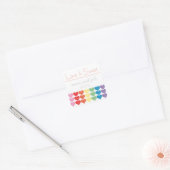 Rainbow Hearts Love is Sweet Labels (Sinaasappel) (Envelop)