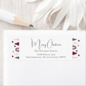 Rainbow & Hearts Merry Christmas Retouradres Etiket (Insitu)