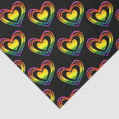 Rainbow Hearts Patroon voor homo LGBTQ Tissuepapier (Detail)