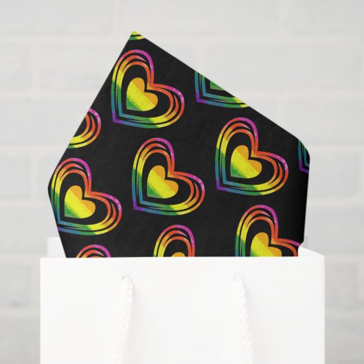 Rainbow Hearts Patroon voor homo LGBTQ Tissuepapier (Cadeauzakje)