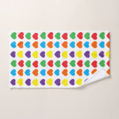 Rainbow Hearts Pattern Bad Handdoek (Handdoek)