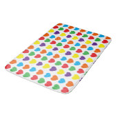 Rainbow Hearts Pattern Badmat (Gekanteld)