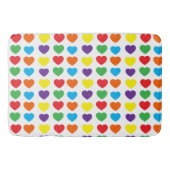 Rainbow Hearts Pattern Badmat (Voorkant)