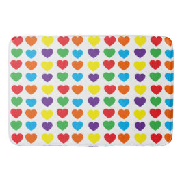 Rainbow Hearts Pattern Badmat
