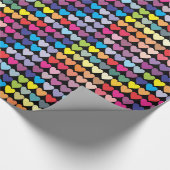 Rainbow Hearts Pattern Cadeaupapier (Hoek)