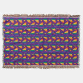 Rainbow Hearts Pattern Deken (Voorkant)