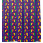 Rainbow Hearts Pattern Douchegordijn (Voorkant)