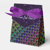 Rainbow Hearts Pattern Favor Box Bedankdoosjes (Voorkant Zijde)