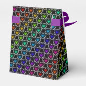 Rainbow Hearts Pattern Favor Box Bedankdoosjes (Achterkant)